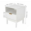 1 Drawer Wooden Bedroom Bedside Cabinet Open Storage Shelf Nightstand Side Table