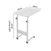 Mobile Over Bed Chair Table Height Adjustable Hospital Overbed Laptop Tray Stand