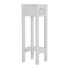Wooden Tall Side Table Slim Narrow Night Stand Bedside Drawer Storage Cabinet