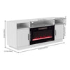 60'' TV Stand with 30'' Electric Fireplace Storage Cabinet Media Entertainment