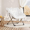 Folding Saucer Foldable Moon Chair Camping Outdoor Soft Padded Seat No Assembly