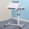Folding Laptop Table Over Sofa Bed Desk Angle Adjustable Stand with Caster Wheel