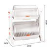 Dish Drying Rack Double Layer Bowl Drainer Tableware Storage Organizer Cupboard