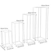 Tall Square Metal Geometric Stand Flower Vase Holder Party Wedding Centerpieces