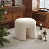 Door-shape Footstool Footrest Upholstery Stool Pouffe Padded Oval Seat Kid Chair