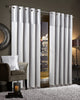 Crushed Velvet Band Curtains PAIR Eyelet Faux Silk Fully Lined Ring Top UK Sizes