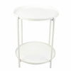 Accent Metal Side Table 2 Layer Sofa End Coffee Tray Snack Table for Living Room