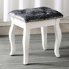 Dressing Table Makeup Chair Vanity Stool Dresser Piano Seat Black/White Wood Leg