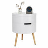 Bedside Table Nightstand Cabinet w/ Storage Organizer Table Bedroom Living Room