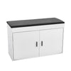 Wooden Shoe Bench Hallway Storage Shoe Cabinet Footwear Organizer Padded Seat