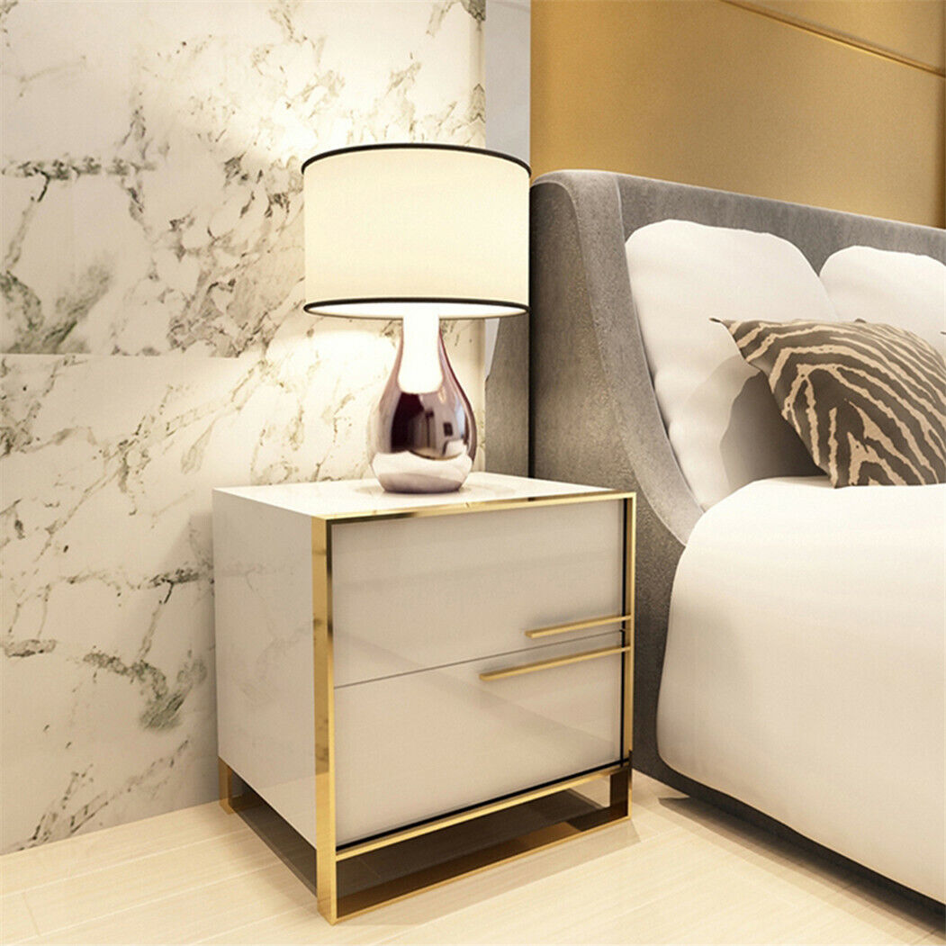 Luxuary Bedside Tables Nightstands Drawers Storage Room Kids Book Shelf Table