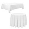 Large White Tablecloth Round Table Cover for Buffet Table Parties Holiday Dinner