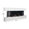 2KW Fireplace Surround Suite Wall Mounted Electric Fire 7 LED Flame Stove Remote