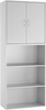 Bookcase 3 Tier 2 Door Shelf Unit Living Room Storage Bookshelf Rustic Brown