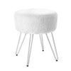 Large Round Footstool Pouffe Vanity Stool Dressing Table Chair Metal Hairpin Leg