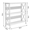Slim Hall Desk Storage Shelf X-Design Shoe Rack Bookshelf Entryway Console Table