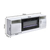 70inch RTV Stand Cabinet 12 Colour LED Lights w/32" Electric Fireplace Furniture