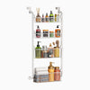Over The Door Kitchen Cupboard & Pantry Tin Jar Spice Storage Holder Shelf Rack