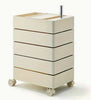 5-Tier Rotating Organizer Cart – Movable Storage Table with Drawers & Wheels