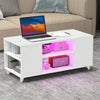 High Gloss Coffee Table with LED Light Living Room Cocktail Sofa Center Table