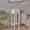 Modern End Side Table 2 Tier Bedroom Bedside Table Nightstand with Storage Shelf