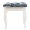 Vintage Vlevet Dressing Table Stool Makeup Chair Soft Padded Cushion Piano Seat