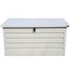 Garden Storage Waterproof Chest Galvanised Steel Utility Cushion Box Shed Tools