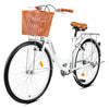 VIRIBUS 24/26Inch Ladies Women Beach Cruiser Bike Bicycle w/ Basket Comfort Ride