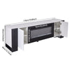 70'' TV Stand Cabinet, 36'' Electric Fireplace Media Entertainment LED RGB Light