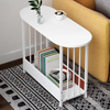 2-Tier Narrow Side Table for Living Room Sofa End Tables with Storage Slim
