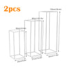 2PCS Rectangular Flower Stand Centrepiece Pedestal Metal Wedding Decorations