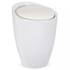 Storage Stool w/ Faux Leather Ottoman Seat Toys Holder ABS Plastic Foam | 51cm