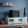 Modern 120cm TV Unit Cabinet Stand 2 Drawer High Gloss Front with RGB LED Lights