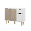 Sideboard Dining Room Wood Storage Cabinet Cupboard with 2 Doors 2 Drawers NEW