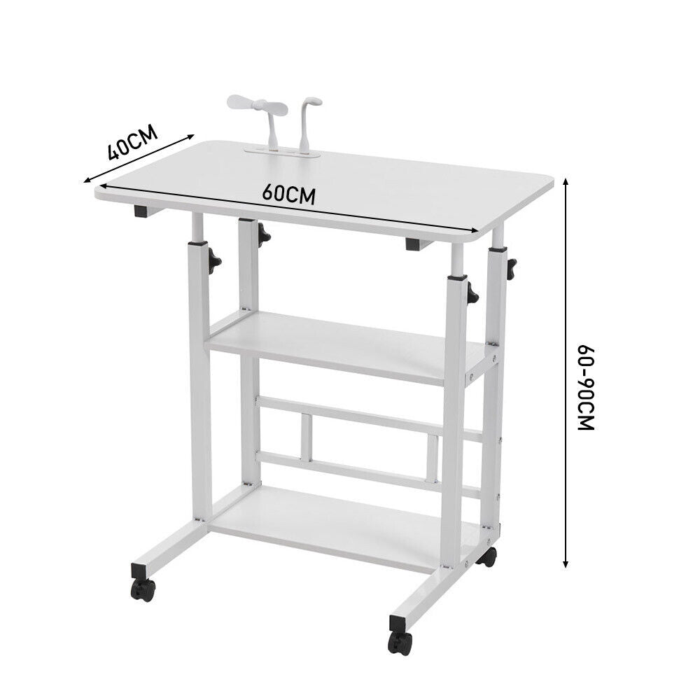 Adjustable Mobile Laptop Computer Table Portable Overbed Sofa Study Writing Desk