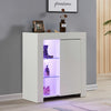 Multi-type Modern High Gloss Bedside Table Storage Drawer Nightstand Cabinet LED