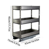 150-250mm Pull Out Steel Basket Kitchen Cabinet Larder Organizer Cupboard Drawer