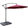3M Garden Parasol Outdoor Hanging Banana Umbrella Cantilever Sun Shade w/ Base