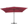 3*3m Large Roma Parasol Banana Cantilever Hanging Umbrella Outdoor Garden Patio