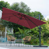 3*3m Large Roma Parasol Banana Cantilever Hanging Umbrella Outdoor Garden Patio