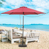 2.7M Round Garden Parasol Sun Shade Patio Hanging Umbrella with Crank Tilt Base