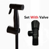 Bidet Toilet Spray Douche Shattaf Shower Head Muslim Hygiene Set,Matte Black
