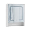 Bathroom Cabinet With LED Light Mirror Storage Unit Touch Switch 2 Shelf Hanger