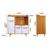 Buffet Storage Cabinet with Triple Doors Cupboard Living Room Kitchen Sideboard