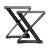 Set of 2 Industrial Table Parts Black Metal Table Legs Office Bench Worktop Desk