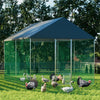 Large Tall Metal Chicken Coop Run Walk in Playpen Lockable Door Dog Kennel Cage