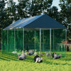 Large Tall Metal Chicken Coop Run Walk in Playpen Lockable Door Dog Kennel Cage