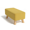 Linen Upholstered Shoes Bench Footrest Foot Stool Ottoman Seat with 4 Wood Legs