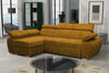 Corner Sofa Bed BOSTON MINI PREMIUM with Storage Sleep Function Springs Corduroy