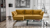 Corner Sofa Bed Storage Container Sleep Function Springs Grey Yellow OPTIMUS